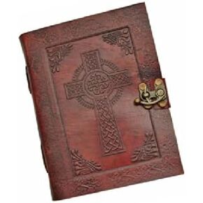SZCO Supplies Celtic Cross Leather Journal with Lock in Kuwait