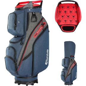 Golf Cart Bag with Rubber Grip Top Rigid Inner Shell, Quiet & Safe 15 Way Organizer Full-Length Dividers, Lightweight Cart Bag with Cooler Pockets, Handles for Men and Women in Kuwait