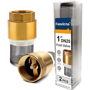 2 حزمة 1 "DN25 صمام قدم نحاسي مع مصفاة، صمام فحص في اتجاه واحد، مانع التدفق الخلفي لمضخة المياه، الري، أنظمة الآبار والمستنقع in Kuwait