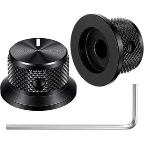 2 قطعة مقبض الجهد الألومنيوم ، 1/4 "D مقبض رمح العالمي الأسود الغيتار حجم المقابض مع مجموعة المسمار للجيتار/باس/AMPS/Preamps in Kuwait