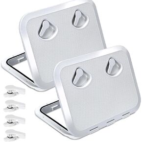 2 قطعة فتحة الوصول إلى سطح السفينة البحرية 17.3 بوصة × 12.4 بوصة فتحة وغطاء قارب مستطيل أسود، أغطية فتحة سطح القارب in Kuwait