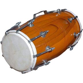 SHREYAS HANDMADE WOOD DHOLAK INDIAN FOLK MUSICAL INSTRUMENT DRUM NUTS N BOLT in Kuwait