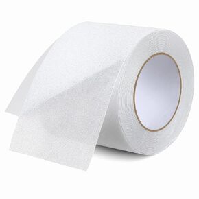 شريط Qingluan المضاد للانزلاق، شريط قبضة للسلالم في الأماكن المغلقة مقاوم للماء، شريط مطاطي للأحواض والسلالم والقوارب (شفاف، 4 بوصة × 60 قدم) in Kuwait