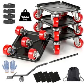 دوللي الأثاث مع 5 عجلات محركات الأثاث الثقيلة مع عجلات عجلات نقل الأثاث لدمى الأثاث الثقيل تتحرك دوللي بكرات رفع الأثاث الثقيلة سعة تحميل 2866 رطل in Kuwait
