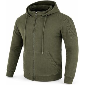 Motorcycle Riding Hoodie Jacket for Men Women, Aramid Lined, Removable CE Level 2 Protectors for Back Shoulders Elbows in Saudi Arabia