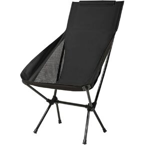 Portable Outdoor Folding Space Chair with Backrest, Lightweight Camping Chair for Beach Picnic Hiking Fishing Travel, Breathable Oxford Fabric & High Carbon Steel Frame (Black) in Saudi Arabia