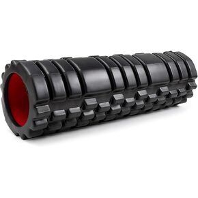 Foam Roller for Deep Tissue Massager, 18" Trigger Point Foam Roller, Patented Exercise Roller for Muscle Recovery, Physical Therapy, Improves Mobility, Fitness, Yoga and Pilates (Black) in Kuwait
