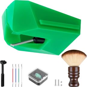 قلم بديل لـ AT-VMN95E، إبرة ماسية بيضاوية الشكل لخرطوشة AT-VM95E، مع فرشاة تسجيل وقلم، متوافق مع AT-LP120XUSB، AT-LP120X، AT-LP5X، AT-LPW50 in Kuwait