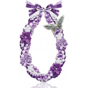 Lyrow 50" Graduation Lei 2025 Graduation Necklace Class of 2025 Graduation Ribbon Lei Double Braided Handmade Grad Lei with Satin Flower Pin Gift for Graduation Accessories Men Women in Kuwait