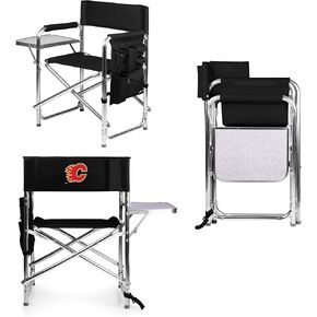 PICNIC TIME NHL Calgary Flames Sports Chair with Side Table - Beach Chair - Camp Chair for Adults in Kuwait