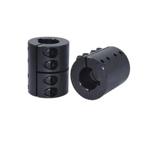 وصلة توصيل بعمود صلب من 1/4 بوصة إلى 1/4 بوصة، OD 11/16 بوصة، طول 1-1/8 بوصة، وصلة توصيل بمشبك منفصل، مطلية بأكسيد أسود، مع مجموعة براغي #4-40 × 3/8 بوصة in Kuwait