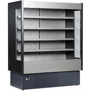 Grab N Go Open Air Refrigerated Merchandiser Self Serve Chilled Beverage Display Multiplexible Cooling Stainless Steel Cabinet Led Glow in Saudi Arabia
