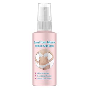 رذاذ الغراء الطبي اللاصق على شكل الثدي - ثبات قوي للثدي المزيف، والثدي الكاذب، ولوحة الصدر المصنوعة من السيليكون | مثالية للاستخدام في كروسدرسر أو استئصال الثدي in Kuwait