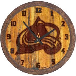 The Fan-Brand NHL New York Islanders: Branded Faux Barrel Top Wall Clock - Sports Team Bar Sign Décor - Home Man Cave, Party Decoration - Made On Demand in Kuwait