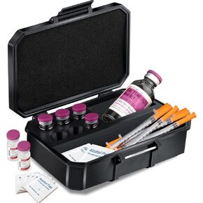 Dual 3ml and 30ml Peptide Case for Fridge and Freezer, Portable Vial Holder Insulin Case, Large Room for Syringes and Skin Prep Wipes, Injection Travel Kit in Kuwait