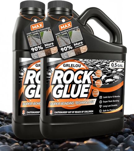 Mulch Glue for Landscaping, 2 Gal Fast-Drying & Weather-Resistant Clear Rock Glue, Non-Toxic Landscape Glue Spray for Rocks, Mulch, Pea Gravel & Pebbles(1 Gal ×2) in Saudi Arabia