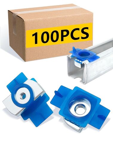 SIHAI Unistrut Channel Nuts, Nylon Twirl Hardware Cone Nuts for 1-5/8" US Strut Channel, Solar Panels and Electrical Cable Track Mounting Fittings (100, 1/4"-20) in Kuwait