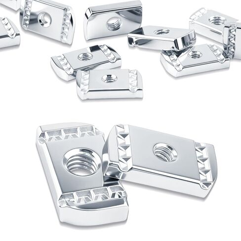20 Pack 1/4"-20 Strut Channel Nuts, No Spring Unistrut Hardware Channel Nut with Zinc Plated, Without Spring Nut Ideal for Construction, Industrial Maintenance & DIY Projects in Saudi Arabia