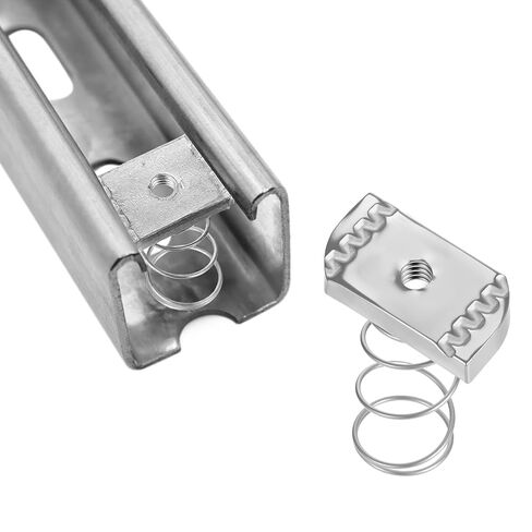 50 Pcs Strut Channel Nuts 1/4"-20 Spring Thickened Unistrut Hardware with Zinc Plated Without Spring Slot Rack Nuts Use On Channel Struts to Locate Mounts Solar Panel, Aluminum Superstrut in Kuwait