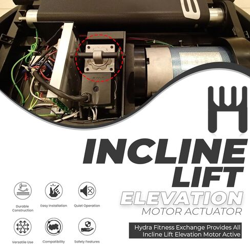 محرك رفع المحرك المائل HF Exchange 120 فولت، 27 دورة في الدقيقة، معدات تمرين لجهاز المشي، تشغيل هادئ للخدمة الشاقة، P/N 231224 يعمل مع Epic FreeMotion Gold's Gym 705 CT H90t in Kuwait