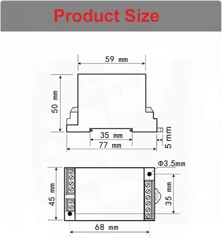ZQ-3UTثلاثة المرحلة AC الجهد الارسال AC0-5V-600V كشف الجهد 4-20mA 0-5V 10V RS485 الناتج 3PH محول استشعار الجهد (3 المرحلة 4 سلك، 3PH AC0-400V_DC0-10V Out_DC24V) in Kuwait
