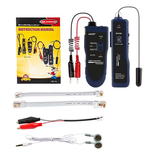 NOYAFA NF-816L Underground Wire Locator - Track Pet Fence, Electrical, Network & Irrigation Wires, Rechargeable Lithium Battery, LED Flashlight, Easy Cable Break Detection in Saudi Arabia