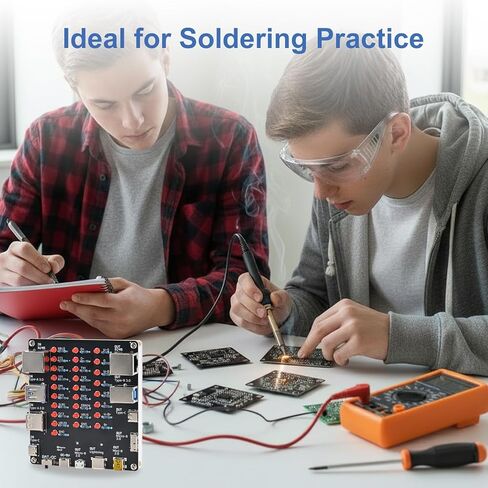 مجموعة لحام اختبار كابل USB DIY، جهاز فحص الكابلات العالمي PEMENOL 9 في 1 لنوع USB A/C، RJ45، Lightning، Micro B، Mini B، مشروع إلكترونيات لتدريس العلوم والتكنولوجيا والهندسة والرياضيات في المدارس، والمختبرات in Kuwait