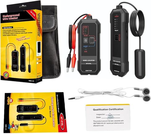 محدد موقع الأسلاك تحت الأرض، محدد موقع الكابل تحت الأرض لسياج الحيوانات الأليفة، صمام الرش المدفون، جهاز اختبار الكابل لتحديد موقع مجموعة مولد نغمة الري، جهاز تتبع الأسلاك الكهربائية تحت الأرض in Kuwait