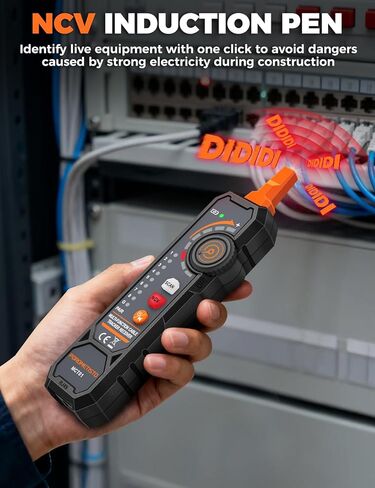 جهاز اختبار كابل الشبكة 4 في 1 MCT01 - جهاز اختبار إيثرنت POROMETISTO مع PoE وNCV وتتبع النغمات ومصباح يدوي، جهاز تتبع الأسلاك RJ11 RJ45 لاستمرارية Cat5/Cat6، قطبية خط الهاتف، مجموعة أدوات كهربائي in Kuwait