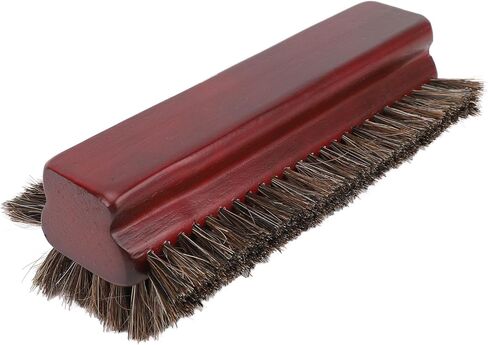Billiard Table Brush, 3 Sided Wooden Horse Hair Pool Table Brush Cleaner with Horsehair Wood Handle for Cleaning Pool Tables Corner Edges, Burgundy in Saudi Arabia