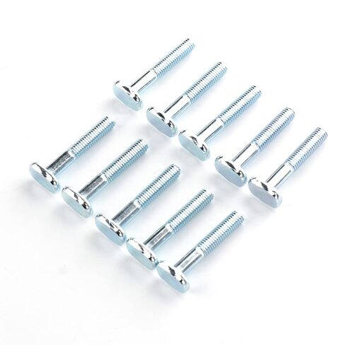T-Screws,T Slot Drop-in Bolt,10pcs/Set Carbon Steel M6-40T 40mm T-nut，Sliding Screws Miter Track T-Slot Woodworking Tool T-Nuts Hammer Head in Saudi Arabia