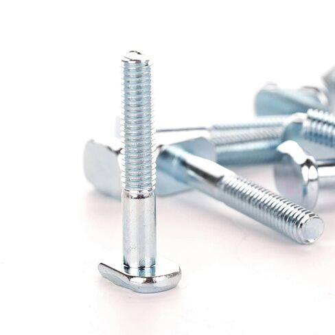 T-Screws,T Slot Drop-in Bolt,10pcs/Set Carbon Steel M6-40T 40mm T-nut，Sliding Screws Miter Track T-Slot Woodworking Tool T-Nuts Hammer Head in Saudi Arabia