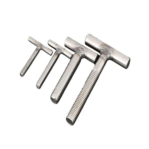 T-Screws,T Slot Drop-in Bolt,M5 M6 M8 M10 M12 Stainless Steel T-Shaped Screw Cylindrical Welding Nail Shaped(M6x40mm 5pcs) in Saudi Arabia