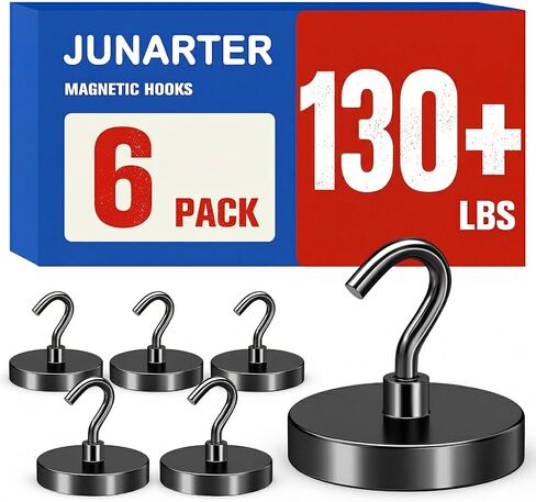 6 خطافات مغناطيسية، خطافات مغناطيسية 25 رطلًا لكبائن الرحلات البحرية، خطافات مغناطيسية، خطافات مغناطيسية قوية شديدة التحمل، خطافات مغناطيسية معدنية للتعليق، مغناطيس مع خطافات، خطاف مغناطيسي للثلاجة in Kuwait