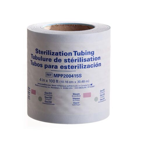 Medline Instrument Sterilization Tubing, Steam and Gas Resistant, 4 Inches x 100 Feet Roll, 1 Each in Saudi Arabia