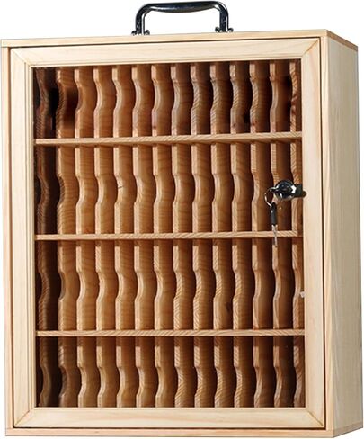 Slots Cell Phone Storage Box, 24/36/48/60 Slots Wooden Cell Phone Storage Box Classroom Pocket Chart, for Classroom Offices School Employees(36x21x43cm/14x8x17in) in Kuwait