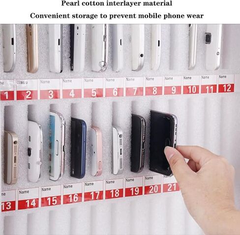 Phone Storage Cabinet Mobile Phone Management Cabinet in School Examination Room 12~60 Mobile Phone Storage Box in Workshop Wall-Hung Portable Mobile Phone Cabinet (Color : Silver, Size : 48 bi in Saudi Arabia