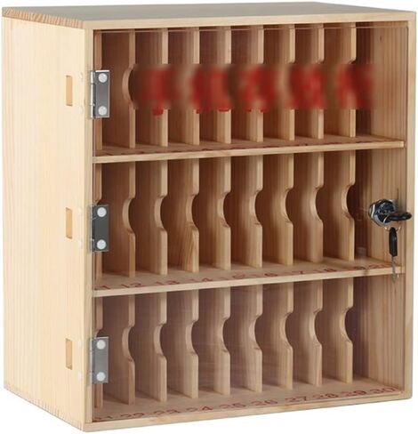 Phone Storage Cabinet Holds 30 Mobile Phone Storage Cabinets Wall-Mounted Mobile Phone Management Cabinet Wooden Phone Case Student Exam Factory Mobile Phone Case with Lock in Saudi Arabia