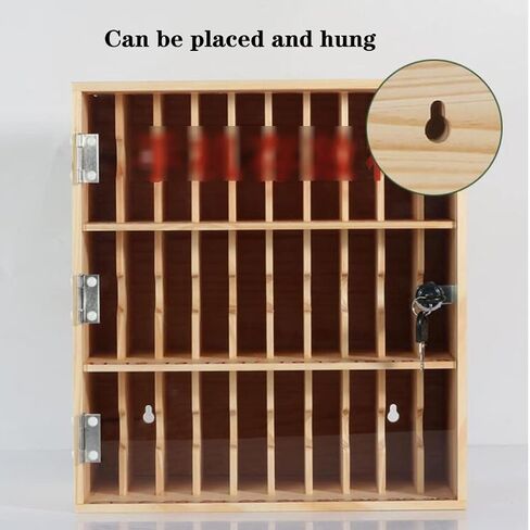Phone Storage Cabinet Holds 30 Mobile Phone Storage Cabinets Wall-Mounted Mobile Phone Management Cabinet Wooden Phone Case Student Exam Factory Mobile Phone Case with Lock in Saudi Arabia