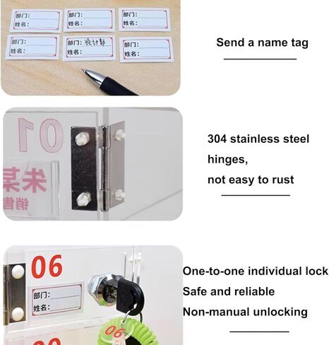 20 Slot Cell Phone Storage Box, Acrylic Clear Cell Phone Storage Cabinet, Wall Mounted with Door Locks and Keys for Office School Factory in Saudi Arabia