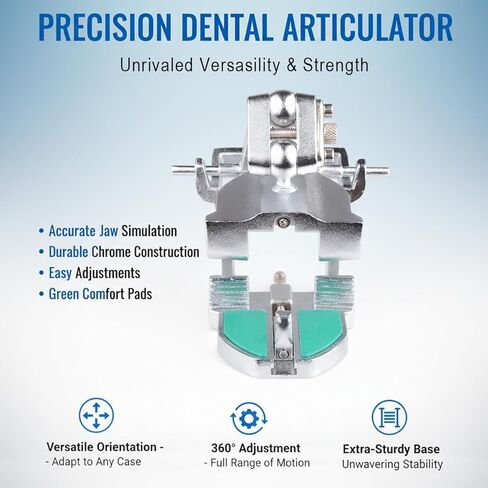 REEHUT Dental Universal Articulator With Magnetic Mounting System Large Size Adjustable Universal Articulator Jaw Frame Lab Equipment in Kuwait