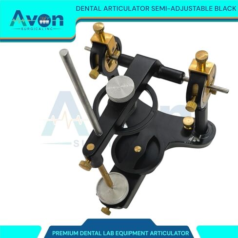 Precision Dental Laboratory Semi-Adjsutable Articulator Device (Black) Dentistry Lab Student Tool in Saudi Arabia