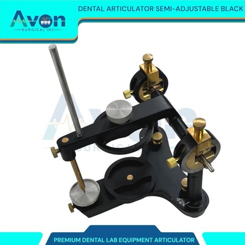 Precision Dental Laboratory Semi-Adjsutable Articulator Device (Black) Dentistry Lab Student Tool in Saudi Arabia