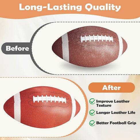 Luxiv 6Pcs Football Prep Kit, 6 in 1 Football Wax for Improved Tack Leather Football Conditioning Set for Enhanced Grip with Soft Horsehair Brush, Hard Hog Bristle Brush, 2 Waxes, Clean Cloth, Bag in Saudi Arabia