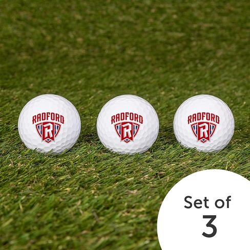 مجموعة من 3 كرات جولف من Desert Cactus Radford University - RU Highlanders كاملة الألوان بثلاثة ألوان - إكسسوار الفريق الرياضي المرخص رسميًا (تصميم B) in Saudi Arabia