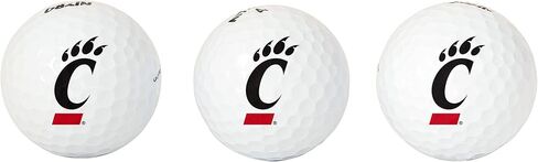 مجموعة من 3 كرات جولف من Desert Cactus University of Cincinnati - UC Bearcats بالألوان الكاملة الثلاثة - ملحق الفريق الرياضي المرخص رسميًا (التصميم A) in Saudi Arabia