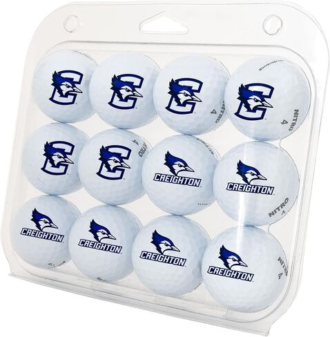 كرات الجولف من Desert Cactus Creighton University مكونة من 12 قطعة - CU Bluejays Full Color Dozen - إكسسوار الفريق الرياضي المرخص رسميًا in Saudi Arabia