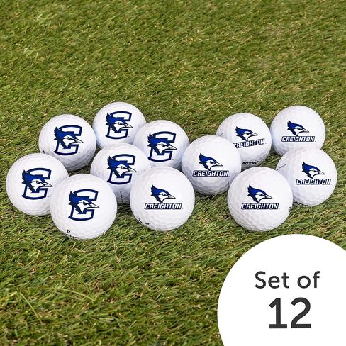 كرات الجولف من Desert Cactus Creighton University مكونة من 12 قطعة - CU Bluejays Full Color Dozen - إكسسوار الفريق الرياضي المرخص رسميًا in Saudi Arabia