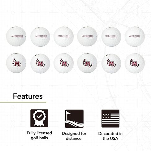 Desert Cactus Meredith College Golf Balls 12 Pack – MC Avenging Angels Full Color Dozen – Officially Licensed Sport Team Accessory in Saudi Arabia