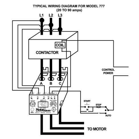 جهاز مراقبة الطاقة MotorSaver Plus ثلاثي الطور/مرحل التحميل الزائد، موديل 777-P2، 200-480 فولت، 2-800 أمبير تحميل كامل (يلزم وجود محولات CT خارجية فوق 90 ​​أمبير) in Kuwait